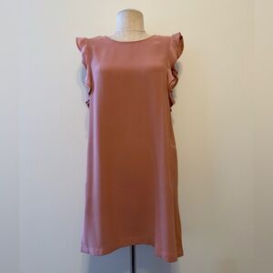 BB Dakota Brandi Knit Ruffle Sleeveless Pink Dress